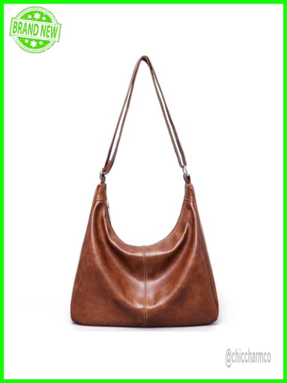 Vegan Leather Hobo Shoulder Bag Slouchy Tote for Women Crossbody Purse